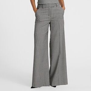 Express Houndstooth Wide Leg Trousers